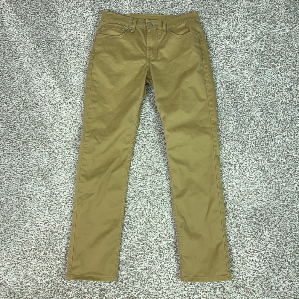 Levis 511 Pants Mens 31x32 Khaki Tan Slim Fit Casual Chino Basic Office Work